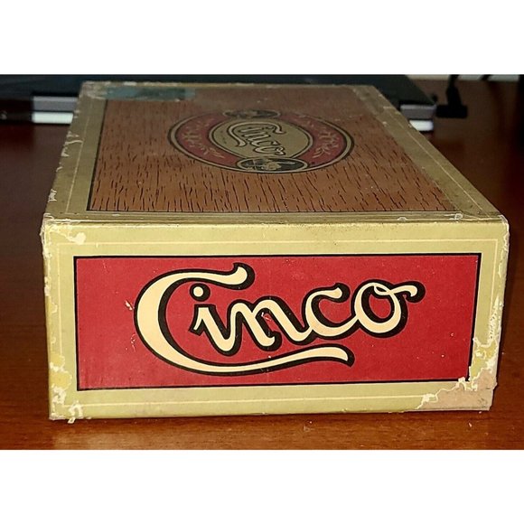 VINTAGE CINCO 5 cent Air Conditioned CIGAR BOX - Used - Empty - Picture 6 of 7